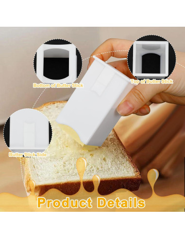 Dispensador de Mantequilla PRAVICS HYH3 Blanco Reutilizable 8.49 cm