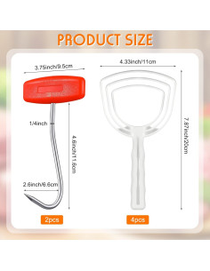 Kit de Herramientas de Carnicero Shimeyao - 4 Raspadores y 2 Ganchos 2