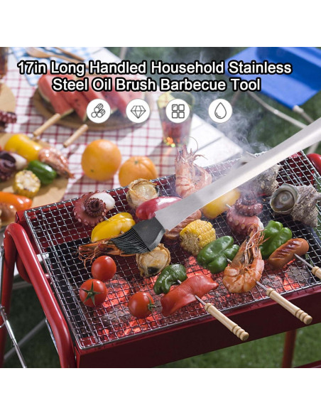 Brocha de Basting OUKENS 44.96 cm Acero Inoxidable Silicona