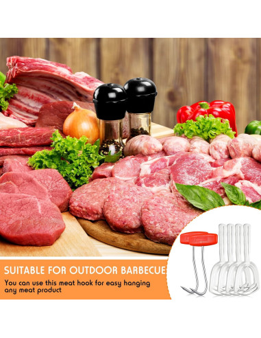 Kit de Herramientas de Carnicero Shimeyao - 4 Raspadores y 2 Ganchos