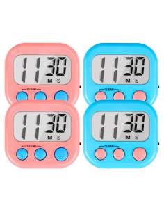 Temporizador Digital Magnético AOUCE 4 Pack Azul Rosa