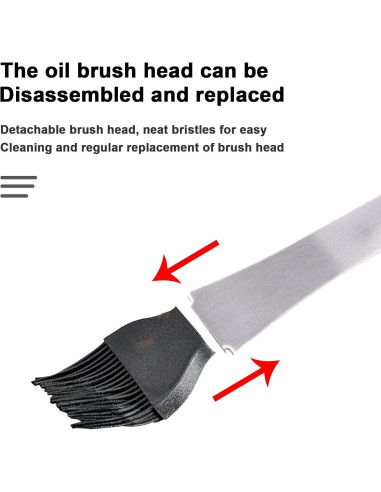 Brocha de Basting OUKENS 44.96 cm Acero Inoxidable Silicona