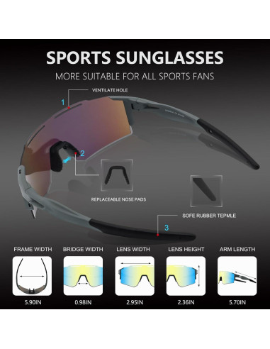 Gafas de sol OULAIQI Qlq-550a para ciclismo UV400