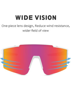 Gafas de sol OULAIQI Olq-616 con 3 lentes intercambiables 2