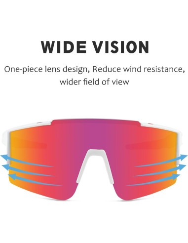 Gafas de sol OULAIQI Olq-616 con 3 lentes intercambiables