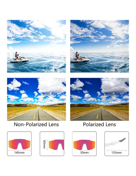 Gafas de sol OULAIQI Olq-616 con 3 lentes intercambiables