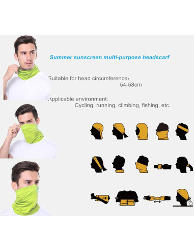 Gafas de Motocicleta LJDJ con Balaclava UV Verde