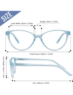 Gafas de Lectura Przene 4 Paquetes Anti Luz Azul 3.0x 2