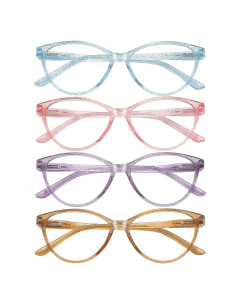 Gafas de Lectura Przene 4 Paquetes Anti Luz Azul 2.75x