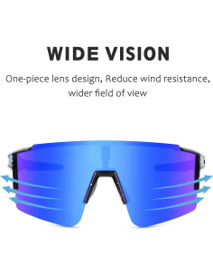Gafas de sol OULAIQI polarizadas 3 lentes para ciclismo 2