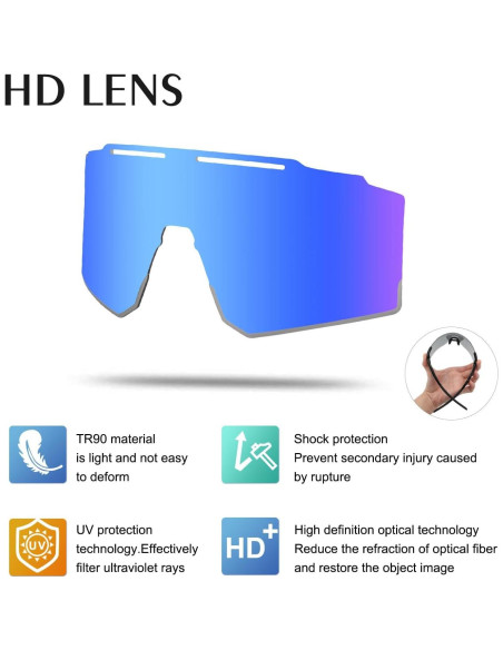 Gafas de sol OULAIQI para ciclismo con lentes intercambiables
