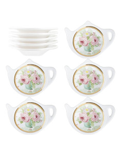 Set de 10 Soportes para Bolsas de Té Porcelana Bicuzat 10 cm