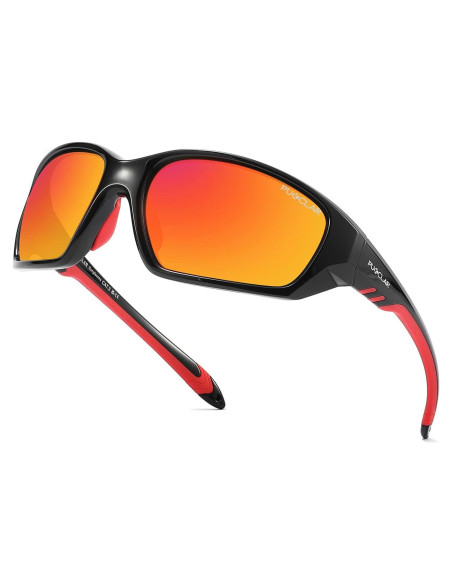 Gafas de sol deportivas PUKCLAR polarizadas UV400 - Marco Negro