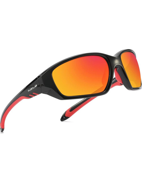 Gafas de sol deportivas PUKCLAR polarizadas UV400 - Marco Negro