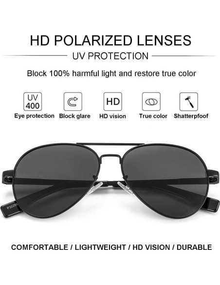 Gafas de sol Gleyemor Aviador Polarizadas 52mm para Caras Pequeñas