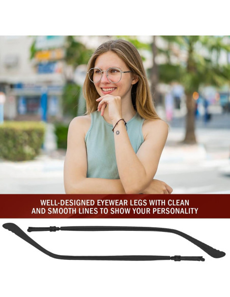 Brazos de Reemplazo para Gafas Metalicas LNQ Negro