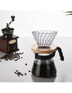 Goteador de Café de Vidrio Gute - 1-4 Tazas, Filtro Reutilizable 2