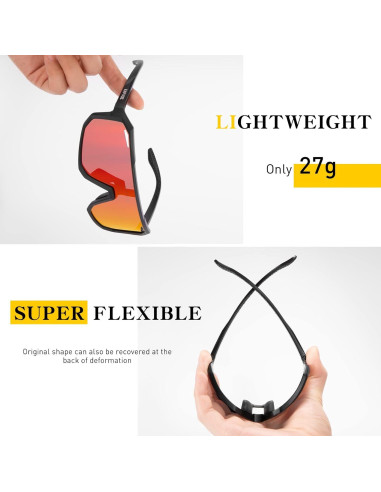 Gafas de Ciclismo KAPVOE K62 Polarizadas UV400 para Deportes