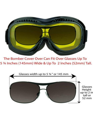 Gafas Bikershades Fit Over para Motocicleta y Ciclismo