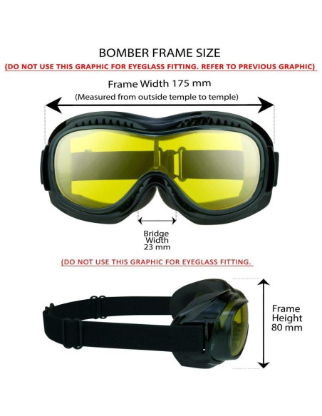 Gafas Bikershades Fit Over para Motocicleta y Ciclismo