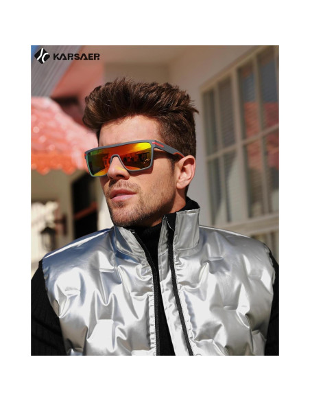 Gafas de sol Karsaer TR90 polarizadas para hombres deportivas