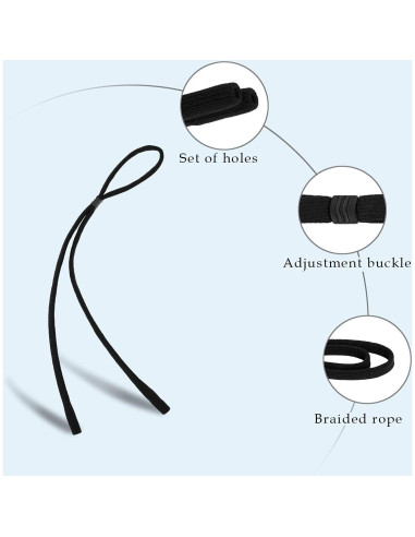 Correa Ajustable para Gafas 2 PCS - Nylon/Elastano Negro/Verde