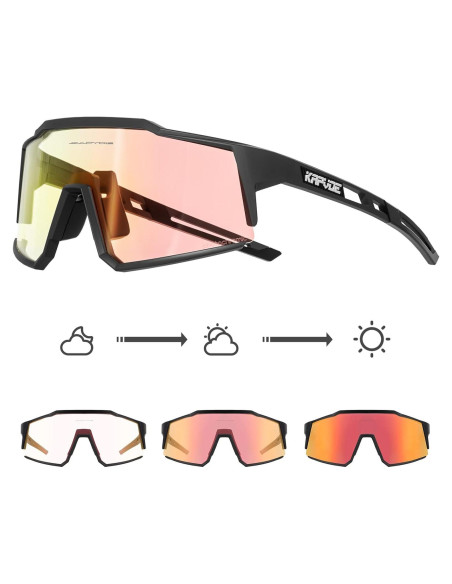 Gafas de Ciclismo KAPVOE K9022 Foto-cromáticas UV400