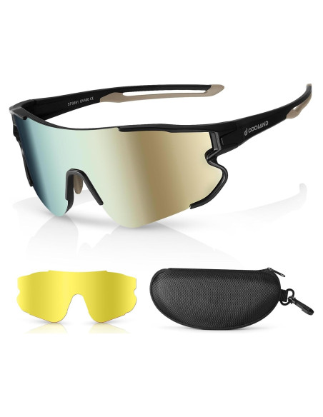 Gafas de Ciclismo Odoland UV400 Polarizadas Intercambiables