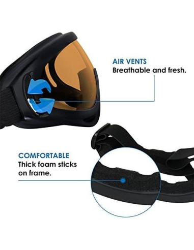 Gafas de Motocicleta SPOSUNE Jy-001 UV400 Lente Clara