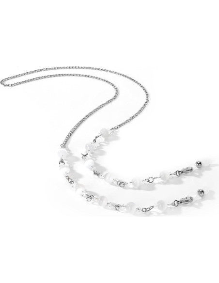 Cadena para Gafas HD-12 Hecho a Mano - Blanco 81 cm