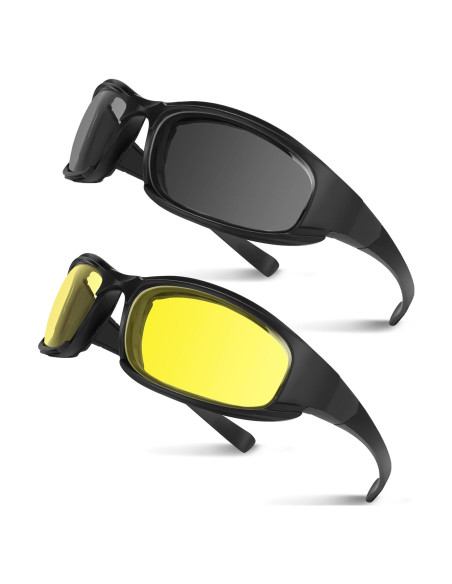 Gafas de Motocicleta UV400 2PCS Protección HD