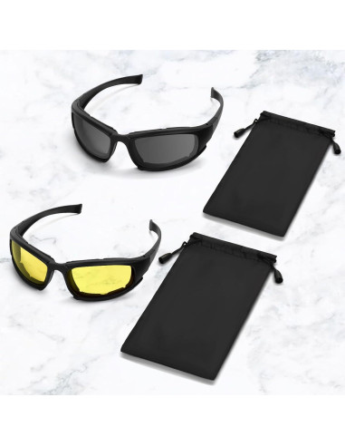 Gafas de Motocicleta UV400 2PCS Protección HD