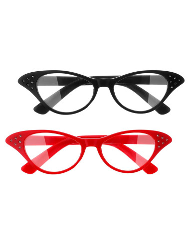 Gafas de Ojo de Gato Retro 4 Pcs con Rhinestones JJUNW