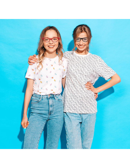 Gafas de Ojo de Gato Retro 4 Pcs con Rhinestones JJUNW