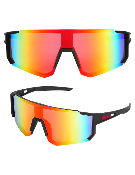 Gafas de Ciclismo Polarizadas UV400 Rojo Unisex