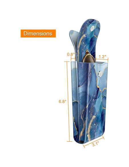 Estuche Doble para Gafas Fintie de Cuero Vegano con Mosquetón