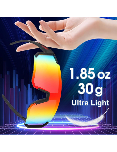 Gafas de Ciclismo Polarizadas UV400 Rojo Unisex