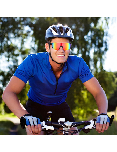 Gafas de Ciclismo Polarizadas UV400 Rojo Unisex