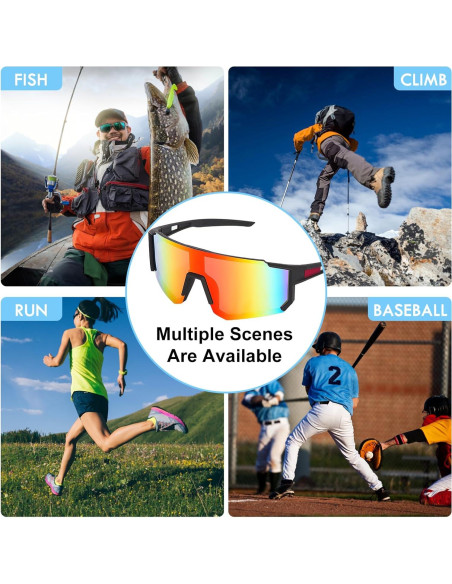 Gafas de Ciclismo Polarizadas UV400 Rojo Unisex