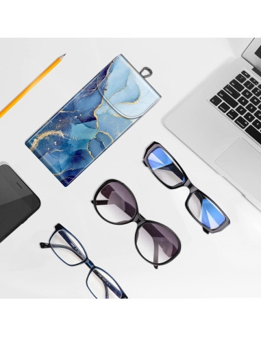 Estuche Doble para Gafas Fintie de Cuero Vegano con Mosquetón