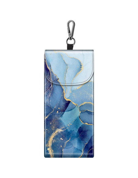 Estuche Doble para Gafas Fintie de Cuero Vegano con Mosquetón