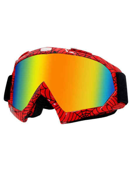 Gafas de Motocross CoPvner Marco Rojo Araña Lente Color