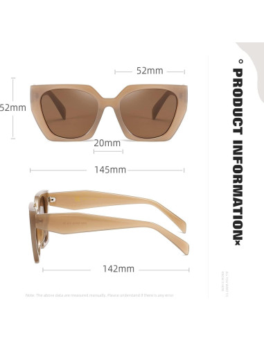 Gafas de sol cuadradas TIANYESY con protección UV para todos