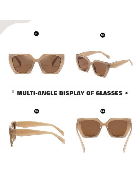 Gafas de sol cuadradas TIANYESY con protección UV para todos