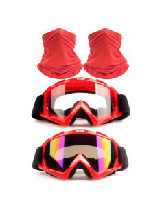 Gafas de Motocross Immoono 2 Pcs con Gaiter para Adultos