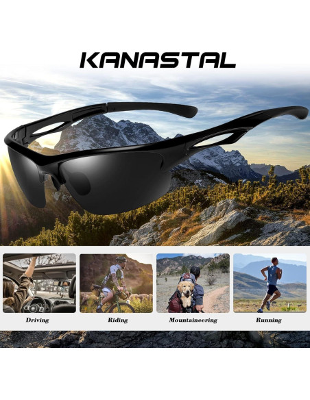 Gafas de sol KANASTAL deportivas UV400 polarizadas para correr