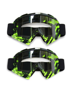 Gafas de Motocross ZukMi Unisex Verde Lente Clara