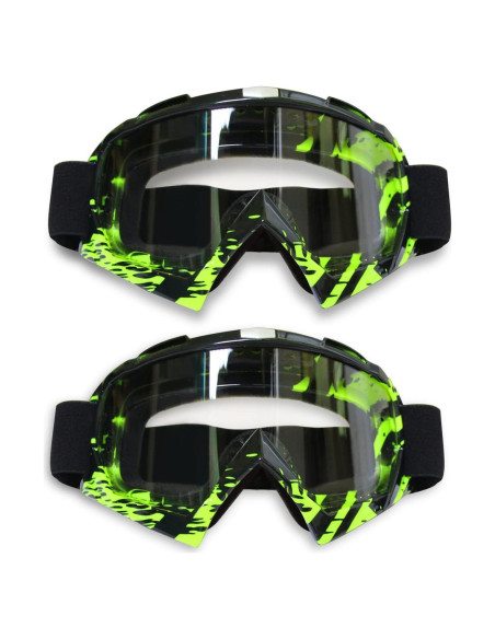 Gafas de Motocross ZukMi Unisex Verde Lente Clara