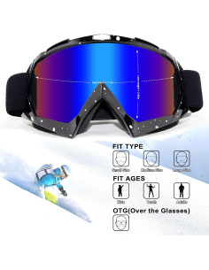 Gafas de Motocross ZukMi Unisex Adulto Lente Anti Rayones 2