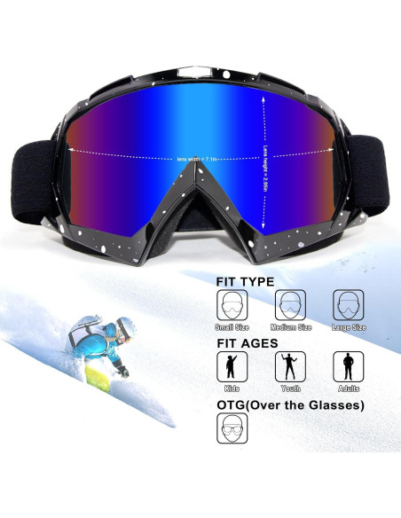 Gafas de Motocross ZukMi Unisex Adulto Lente Anti Rayones